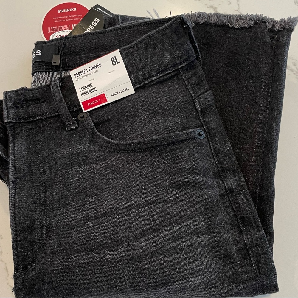 Express High Rise Jeans Black Size 8 NWT